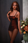 Aurelya - Sex doll rousse skinny en robe moulante