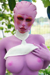 Omynia - Sex doll extraterrestre à la peau violette de 170 cm