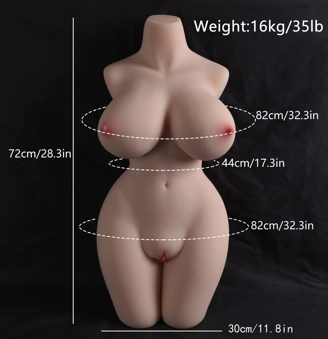 Torso Féminin Glamour aux Courbes Généreuses – 16 kg