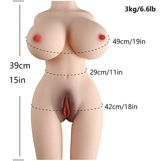 Buste Sexuel Féminin Compact avec Gros Seins – 3 kg