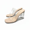 Sandales à talons transparents pour sex doll