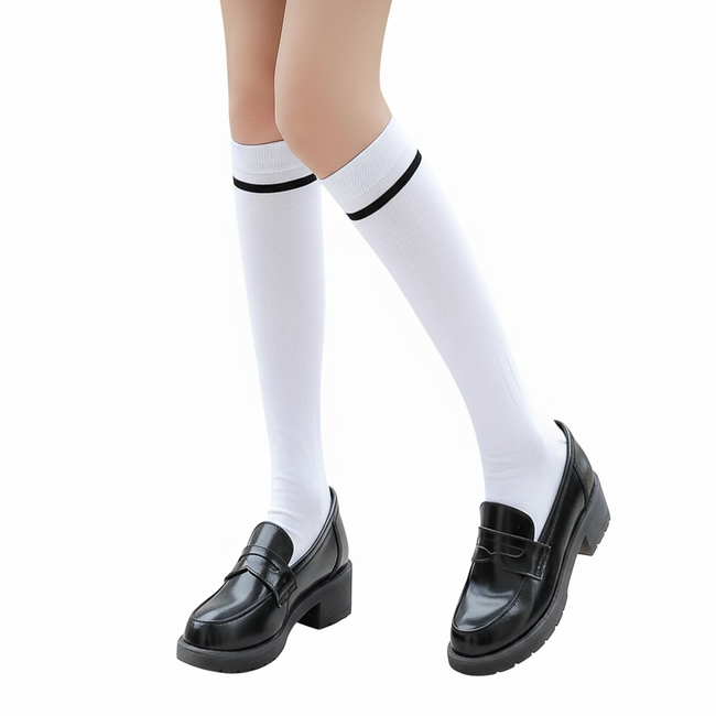 Chaussettes hautes blanches