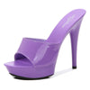Mules à talons de 9 cm pour sex doll