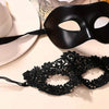 Masque vénitien noir en dentelle pour sex doll