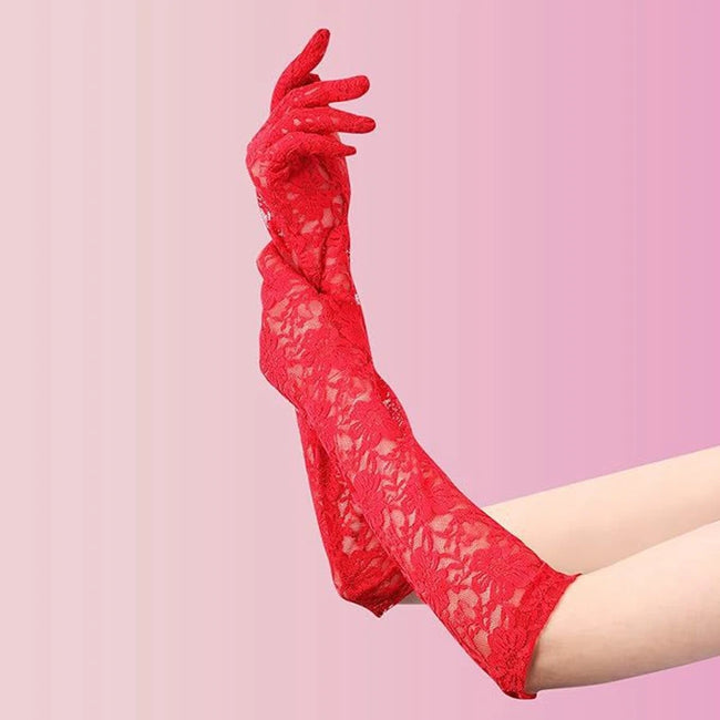Gants longs en dentelle