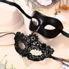 Masque vénitien noir en dentelle pour sex doll