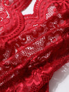 Body en dentelle rouge foncé pour sex doll