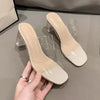 Sandales à talons transparents pour sex doll