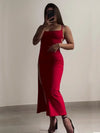 Robe glamour sexy rouge pour sex doll