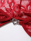 Body en dentelle rouge foncé pour sex doll