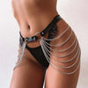 Harnais érotique à chaînes métalliques pour sex doll – haut décoratif