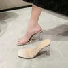 Sandales à talons transparents pour sex doll