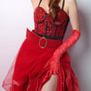 Gants longs blancs en dentelle pour sex doll