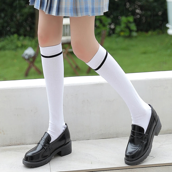 Chaussettes hautes blanches