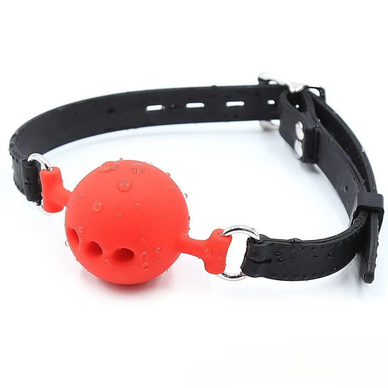 Baillon à boule rouge pour sex doll