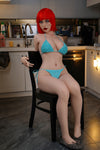 Chelsea - Sex doll en silicone aux cheveux rouges
