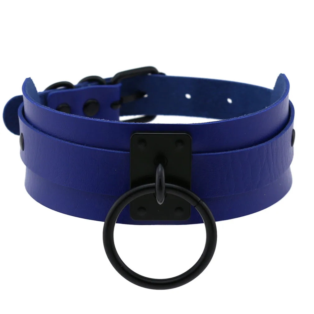 Collier bondage bleu pour sex doll