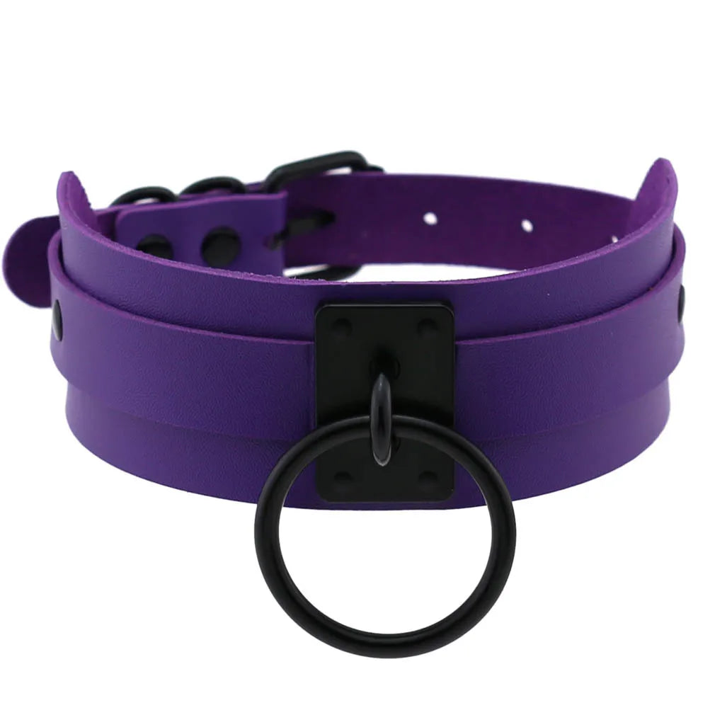 Collier bondage violet pour sex doll