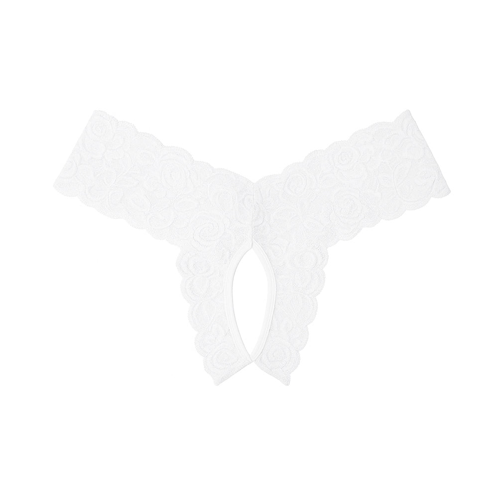 Culotte fendue blanche en dentelle pour sex doll