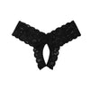 Culotte fendue noire en dentelle pour sex doll