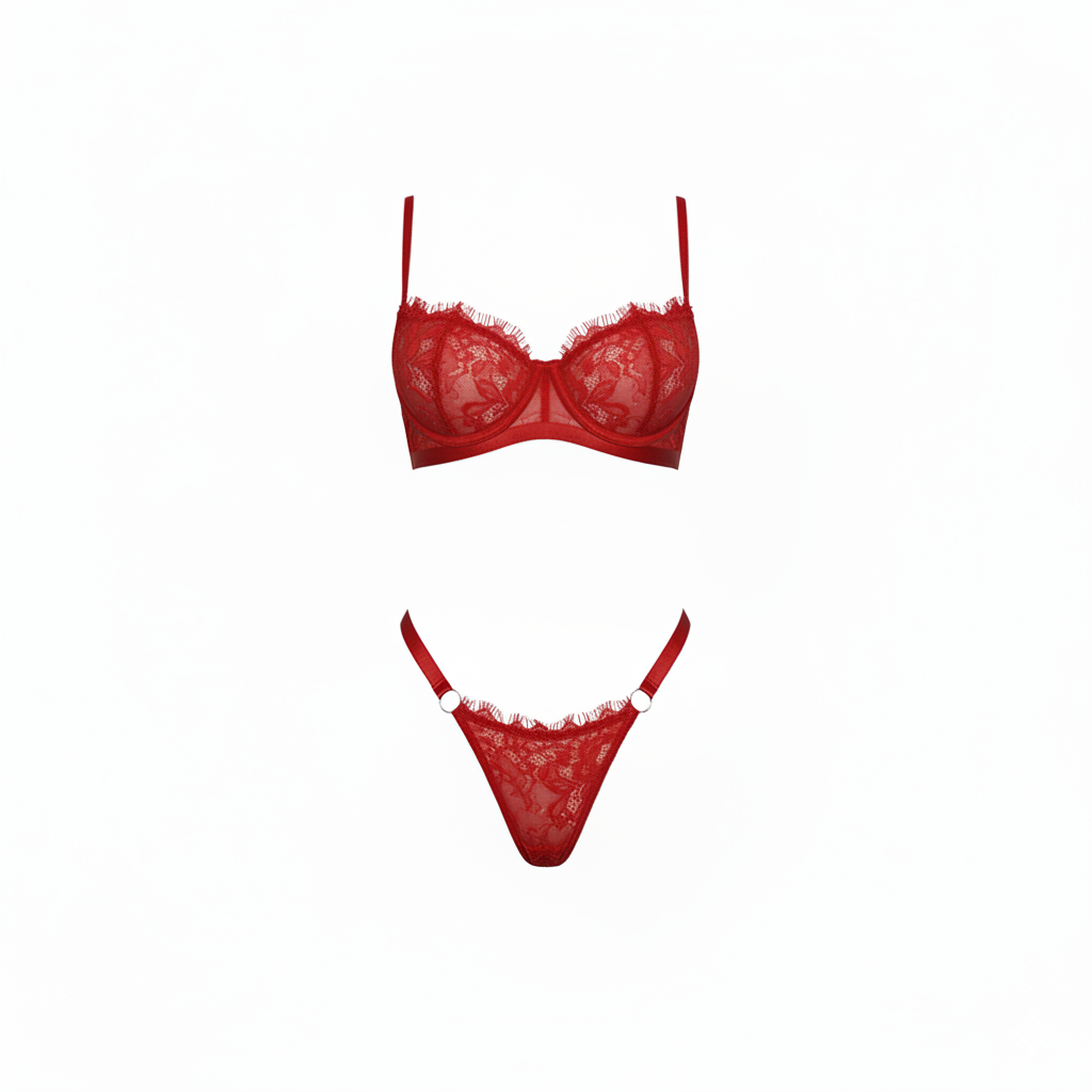 Ensemble lingerie sexy rouge pour sex doll