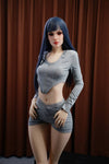 Ezra - Sex doll skinny aux cheveux bleus