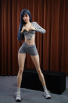 Ezra - Sex doll skinny aux cheveux bleus