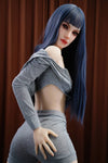 Ezra - Sex doll skinny aux cheveux bleus