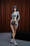 Ezra - Sex doll skinny aux cheveux bleus