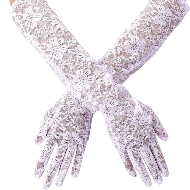 Gants longs en dentelle