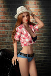 Lioré - Sex doll rousse skinny au style casual chic