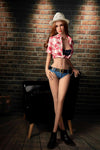 Lioré - Sex doll rousse skinny au style casual chic
