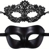 Masque vénitien noir en dentelle pour sex doll