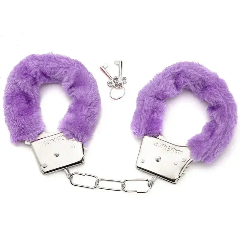 Menottes en velours violet pour sex doll