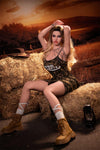 Montessa - Sex doll blonde bimbo au style cowgirl