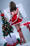 Neva - Sex doll brune en tenue de Noël sexy