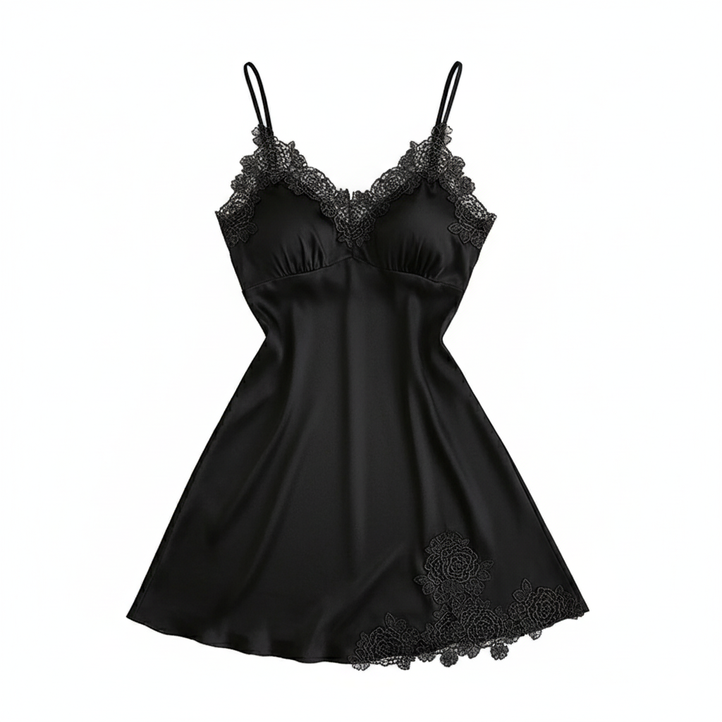 Nuisette en dentelle noire pour sex doll