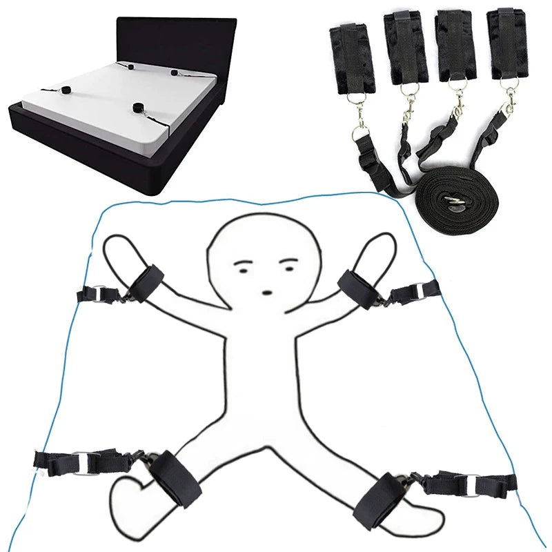 Sangles de bondage de lit pour sex doll
