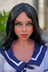 Selina - Sex doll brune aux yeux bleus de 125 cm