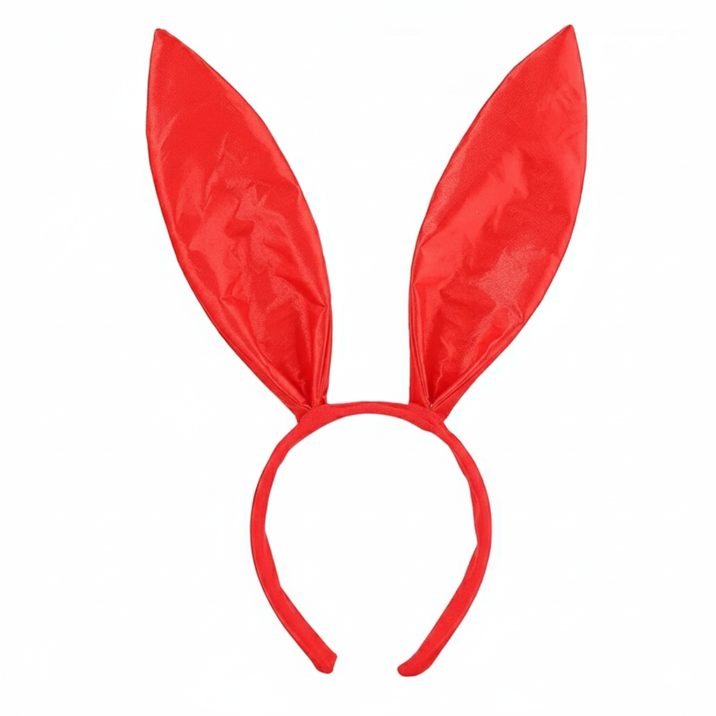 Serre-tête oreilles de lapin rouge pour sex doll