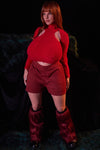 Soline - Sex doll rousse aux formes XXL en silicone