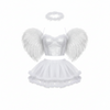 Tenue d'ange blanche pour sex doll