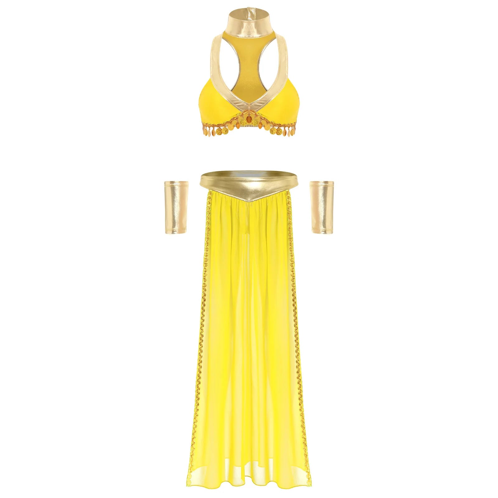 Tenue de Cléopâtre jaune pour sex doll