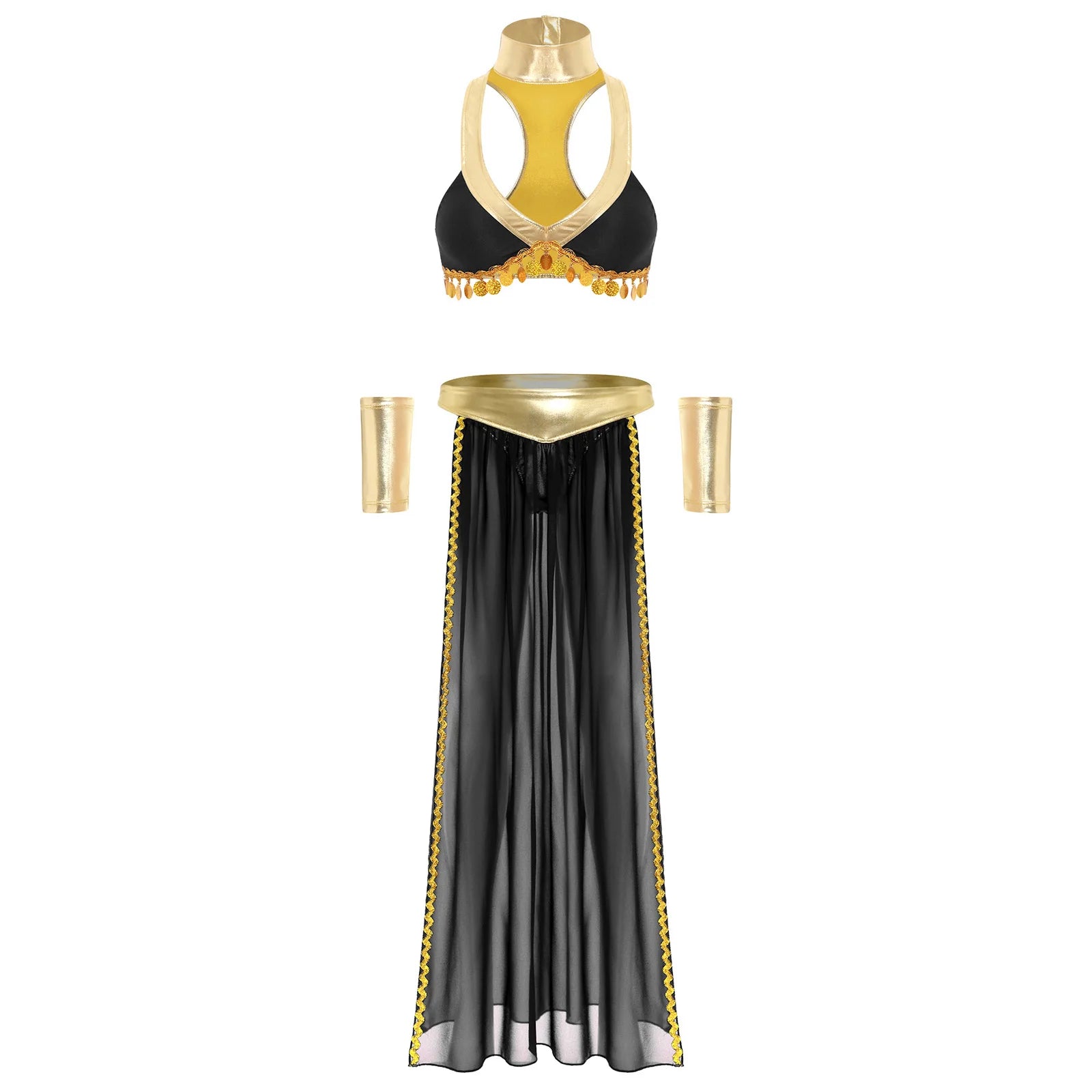Tenue de Cléopâtre noire pour sex doll