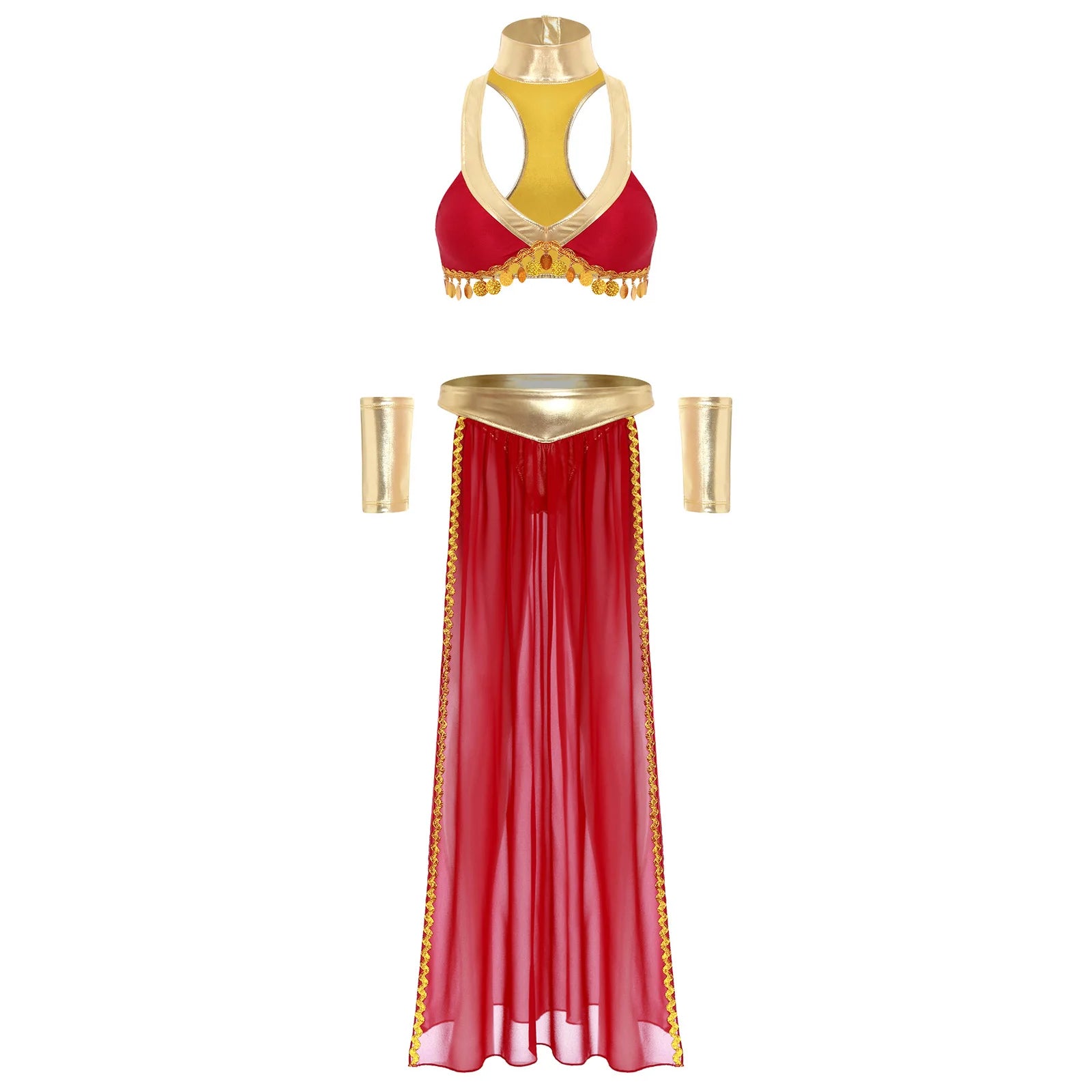 Tenue de Cléopâtre rouge pour sex doll