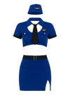 Tenue d’hôtesse de l’air bleue pour sex doll