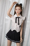Touka - Sex doll japonaise en tenue noire et blanche