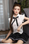 Touka - Sex doll japonaise en tenue noire et blanche