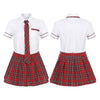 Uniforme d’étudiante rouge et blanc pour sex doll