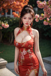 Xialin - Sex doll chinoise en robe traditionnelle